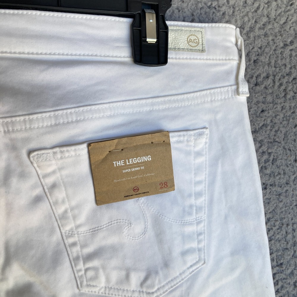 Adriano Goldschmied Legging Jeans Womens 28 Handcrafted White Denim 28R NWT $198 - Picture 4 of 16